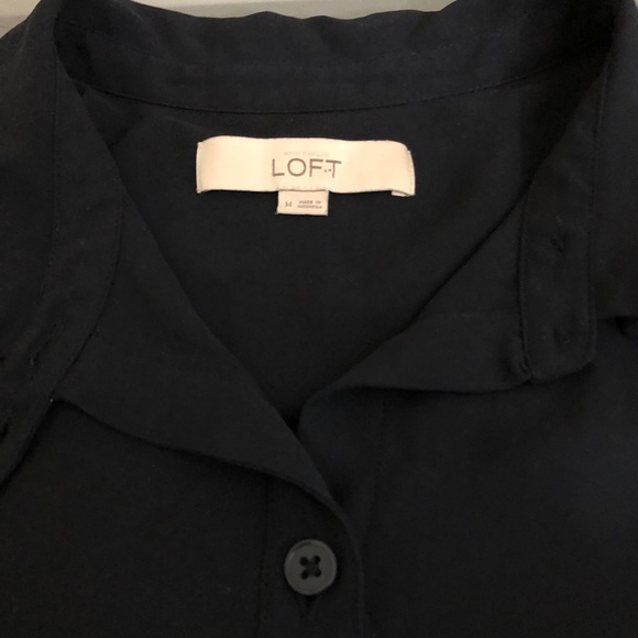 Loft Dark Blue Long Top M - Picture 3 of 4